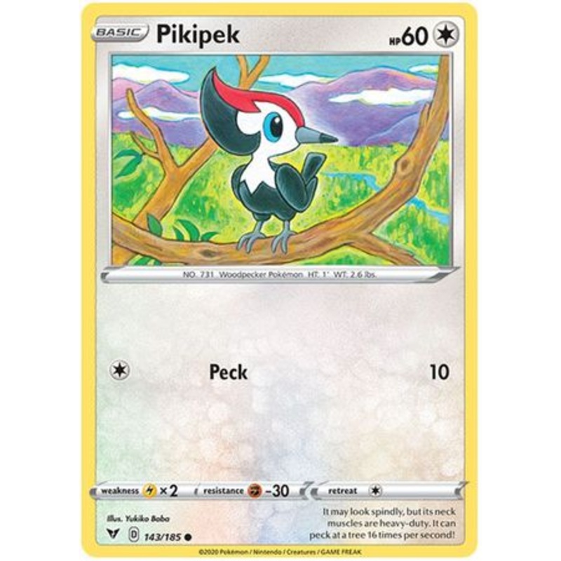 Pokemon Card Vivid Voltage 143/185 Pikipek Common
