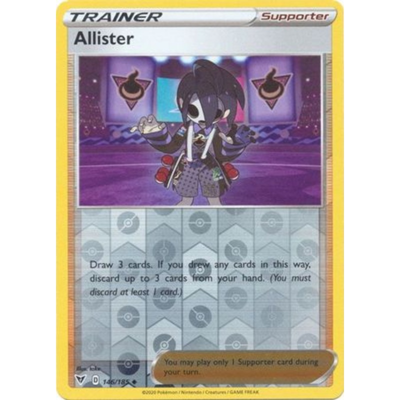 Pokemon Card Vivid Voltage 146/185 146/185 Allister Supporter Reverse Holo