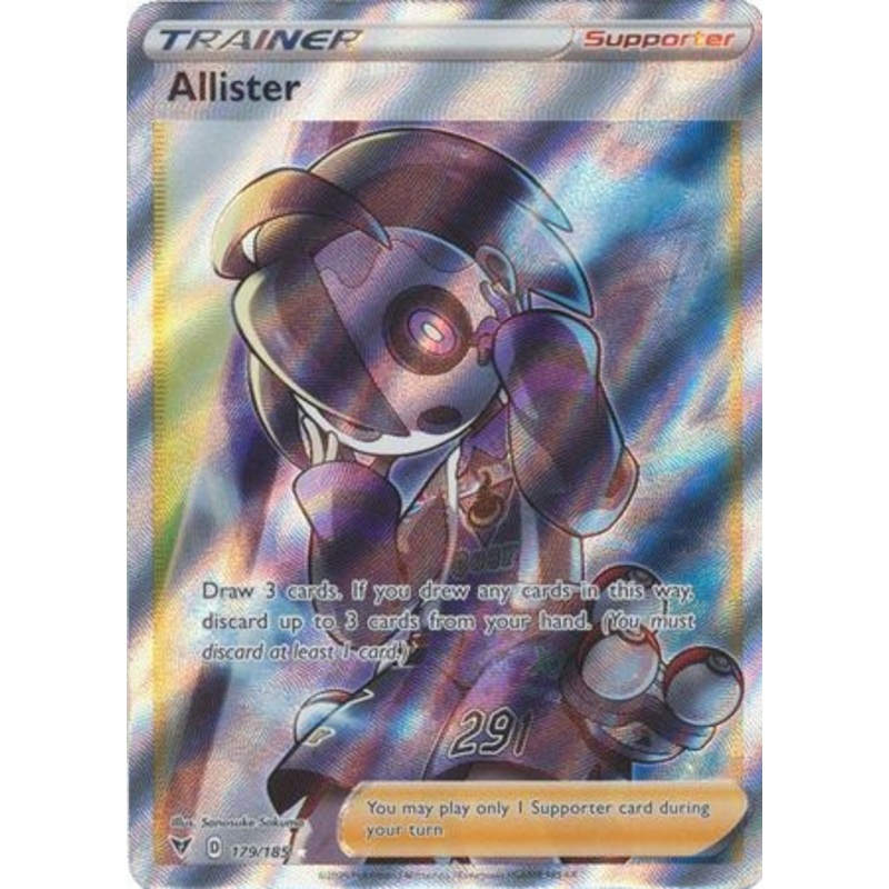 Pokemon Card Vivid Voltage 179/185 Allister Supporter Full Art *M*