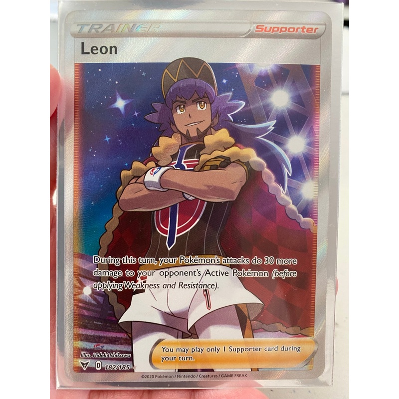 Pokemon Card Vivid Voltage 182/185 Leon Supporter Full Art *M*