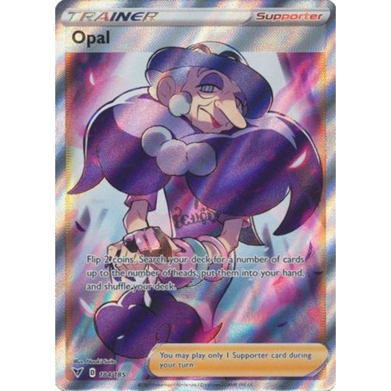 Pokemon Card Vivid Voltage 184/185 Opal Supporter Full Art *M*