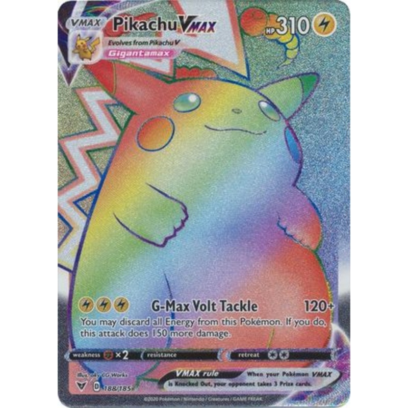 Pokemon Card Vivid Voltage 188/185 Pikachu VMAX Hyper Rare