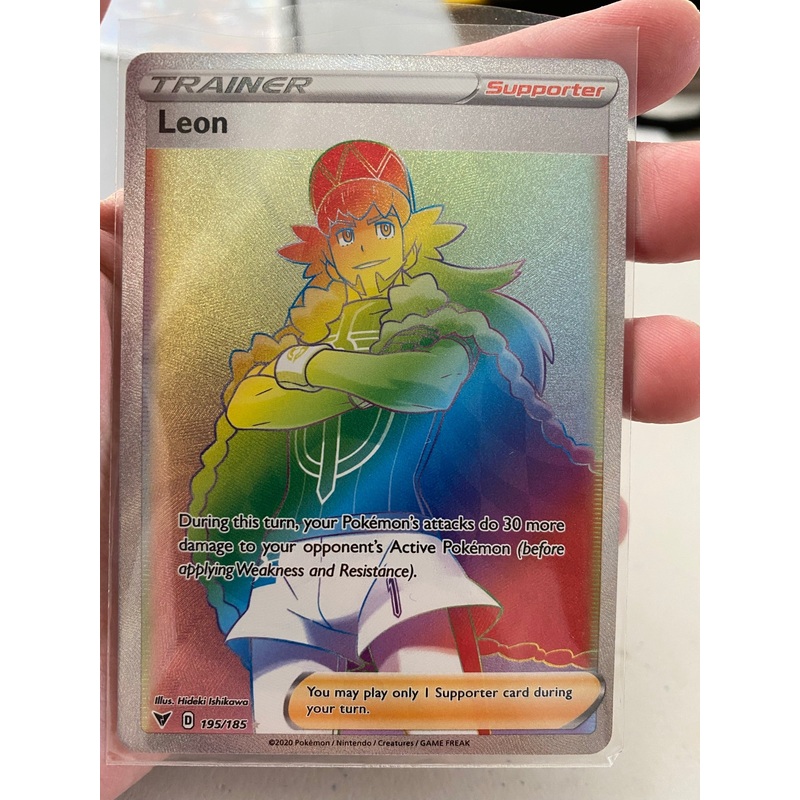 Pokemon Card Vivid Voltage 195/185 Leon Supporter Hyper Rare