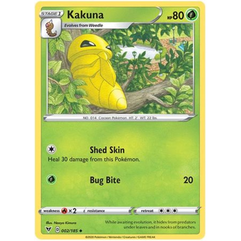 Pokemon Card Vivid Voltage 002/185 2/185 Kakuna Uncommon