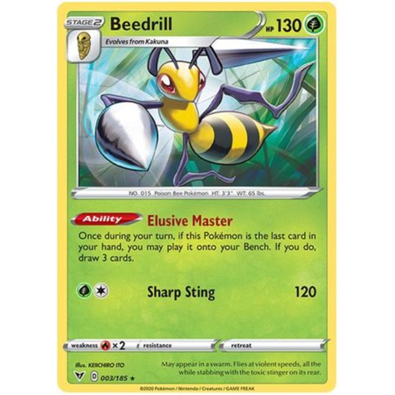 Pokemon Card Vivid Voltage 003/185 3/185 Beedrill Rare