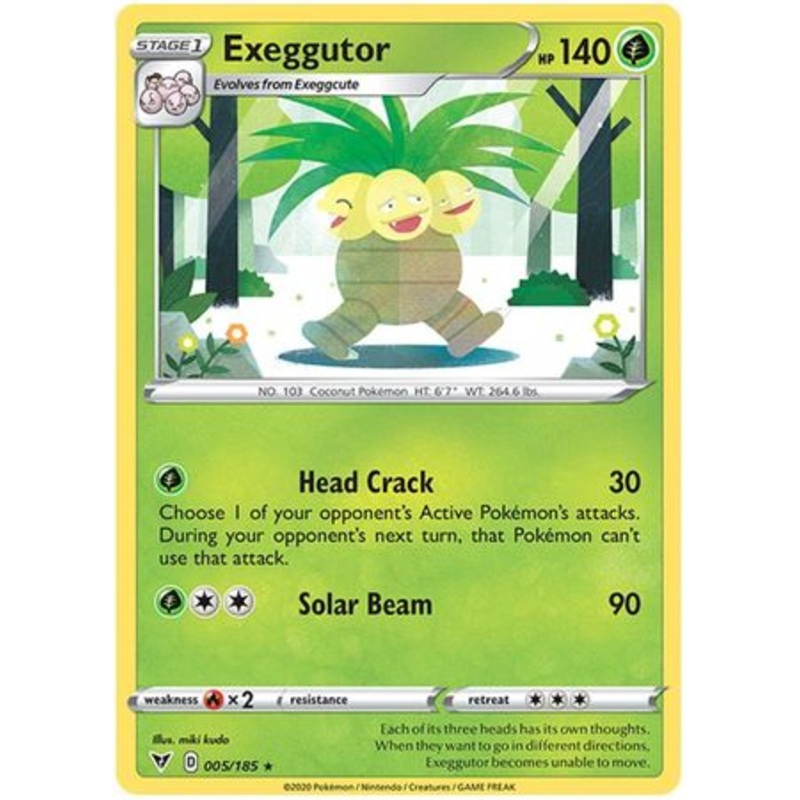 Pokemon Card Vivid Voltage 005/185 5/185 Exeggutor Rare