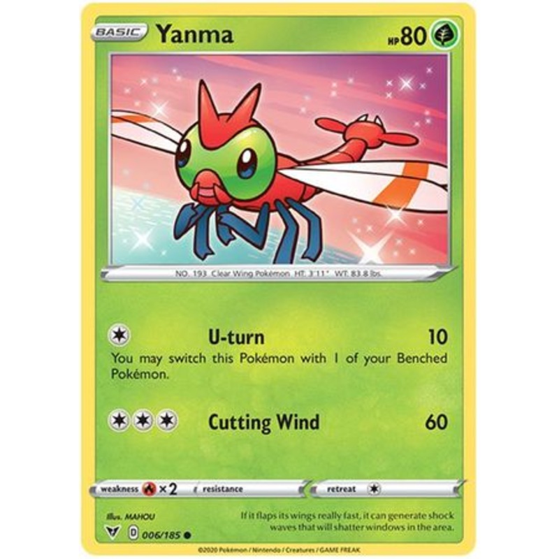 Pokemon Card Vivid Voltage 006/185 6/185 Yanma Common