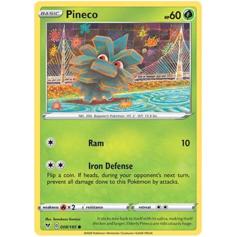 Pokemon Card Vivid Voltage 008/185 8/185 Pineco Common