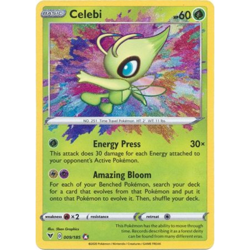 Pokemon Card Vivid Voltage 009/185 9/185 Celebi Amazing Rare
