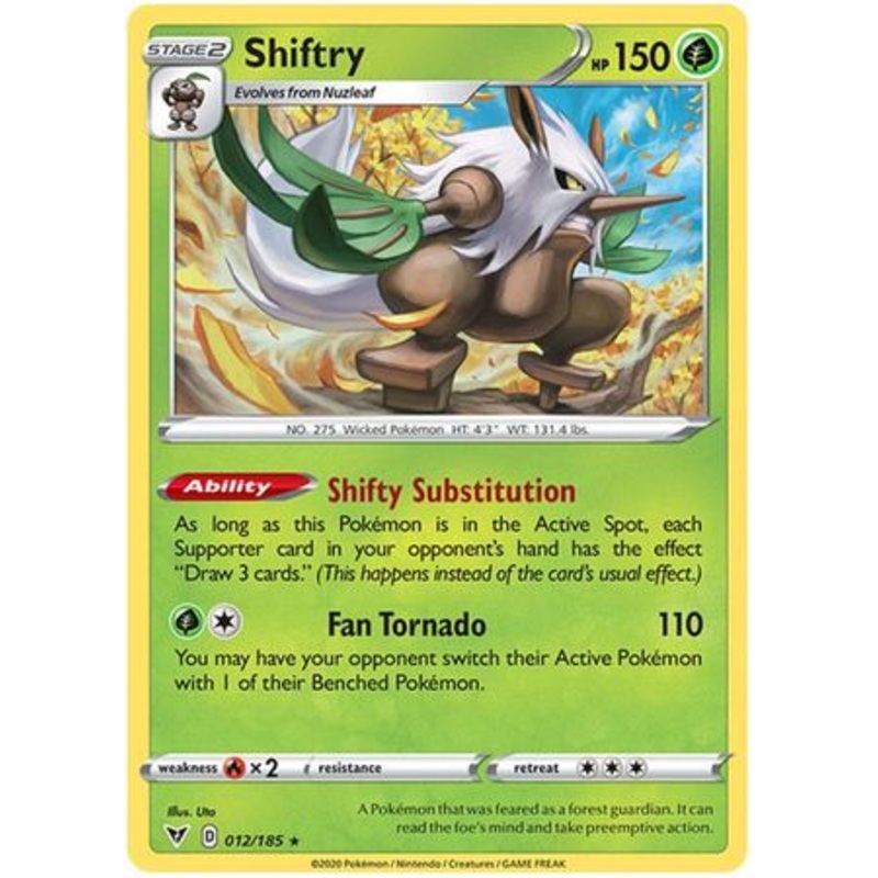 Pokemon Card Vivid Voltage 012/185 12/185 Shiftry Rare