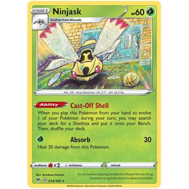 Pokemon Card Vivid Voltage 014/185 14/185 Ninjask Rare