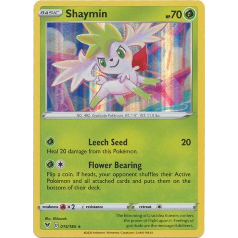 Pokemon Card Vivid Voltage 015/185 15/185 Shaymin Holo Rare