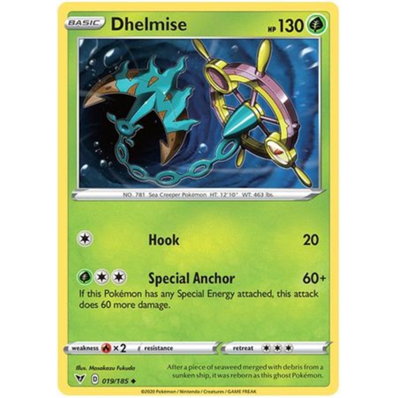 Pokemon Card Vivid Voltage 019/185 19/185 Dhelmise Uncommon