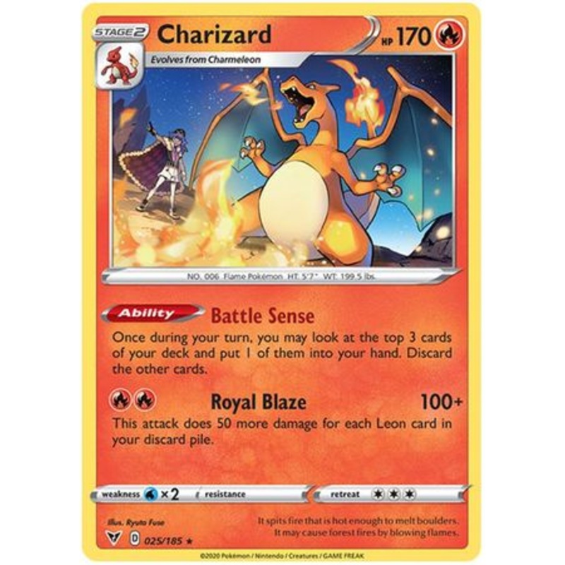 Pokemon Card Vivid Voltage 025/185 25/185 Charizard Rare