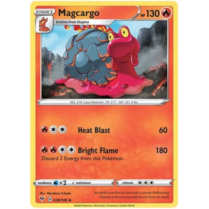 Pokemon Card Vivid Voltage 028/185 28/185 Magcargo Uncommon