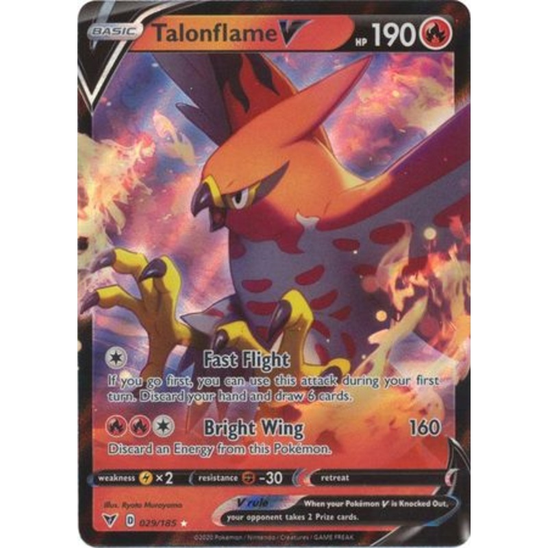 Pokemon Card Vivid Voltage 029/185 29/185 Talonflame V Ultra Rare *M*