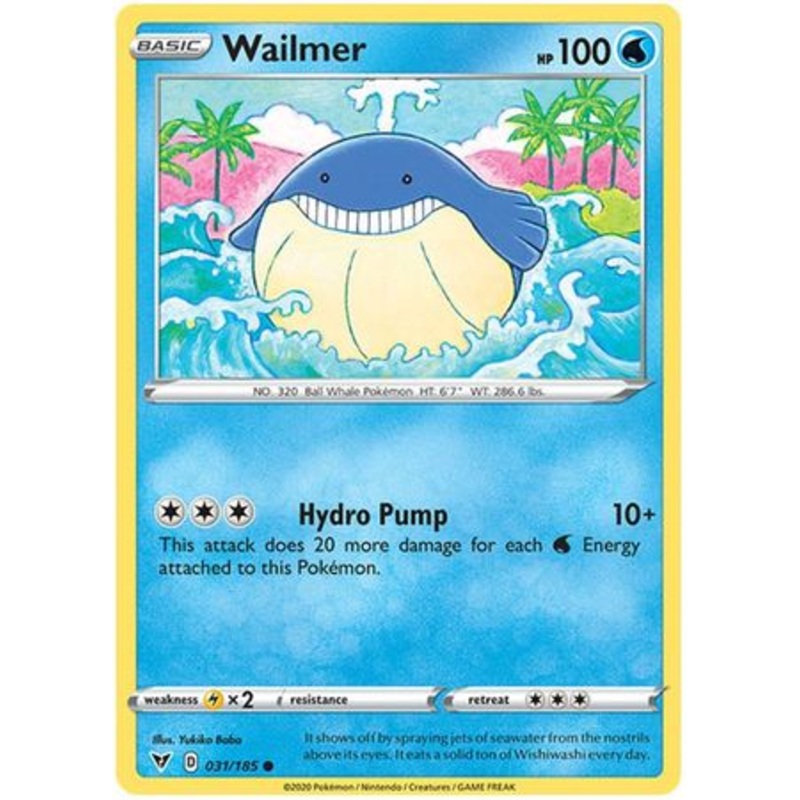 Pokemon Card Vivid Voltage 031/185 31/185 Wailmer Common