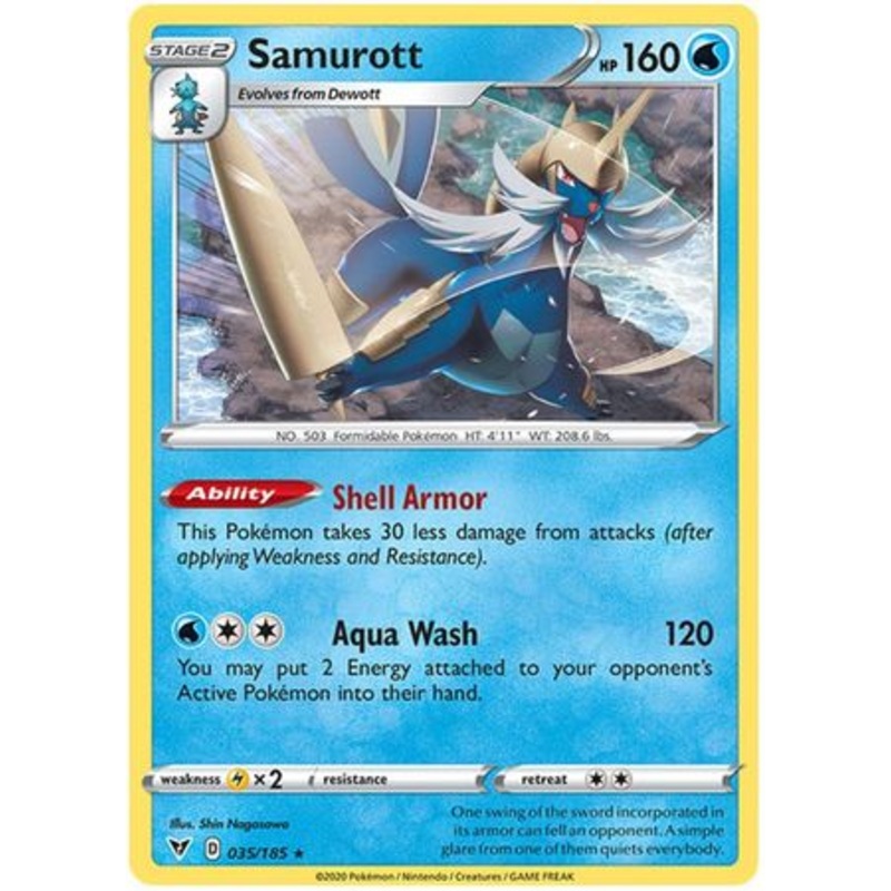 Pokemon Card Vivid Voltage 035/185 35/185 Samurott Rare