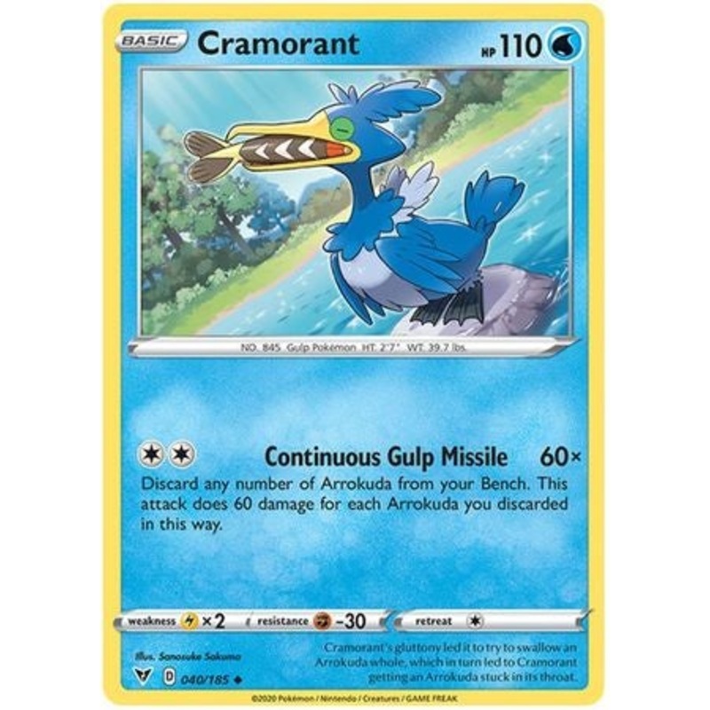 Pokemon Card Vivid Voltage 040/185 40/185 Cramorant Uncommon