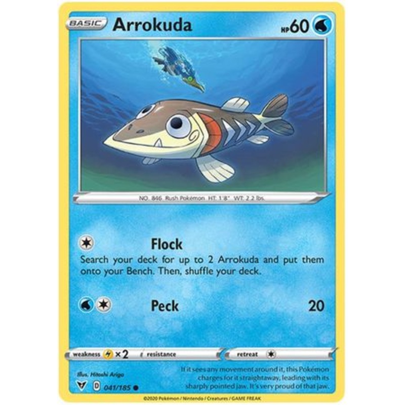 Pokemon Card Vivid Voltage 041/185 41/185 Arrokuda Common