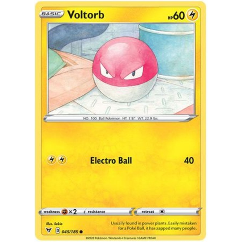 Pokemon Card Vivid Voltage 045/185 45/185 Voltorb Common