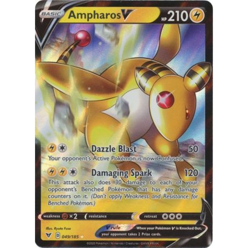 Pokemon Card Vivid Voltage 049/185 49/185 Ampharos V Ultra Rare *M*