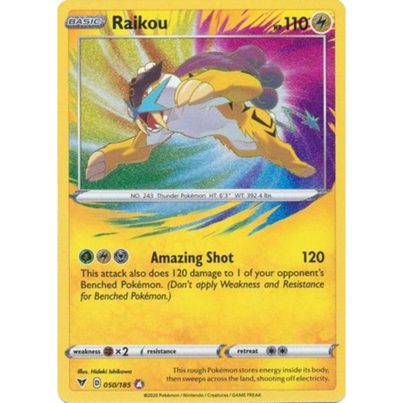 Pokemon Card Vivid Voltage 050/185 50/185 Raikou Amazing Rare