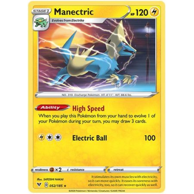 Pokemon Card Vivid Voltage 052/185 52/185 Manectric Rare