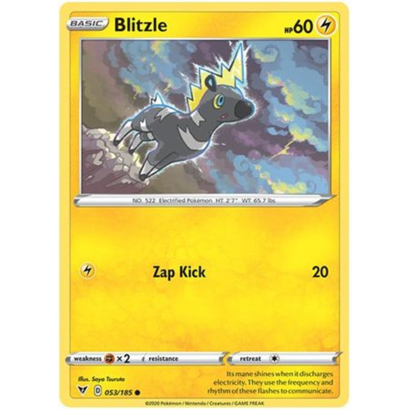 Pokemon Card Vivid Voltage 053/185 53/185 Blitzle Common
