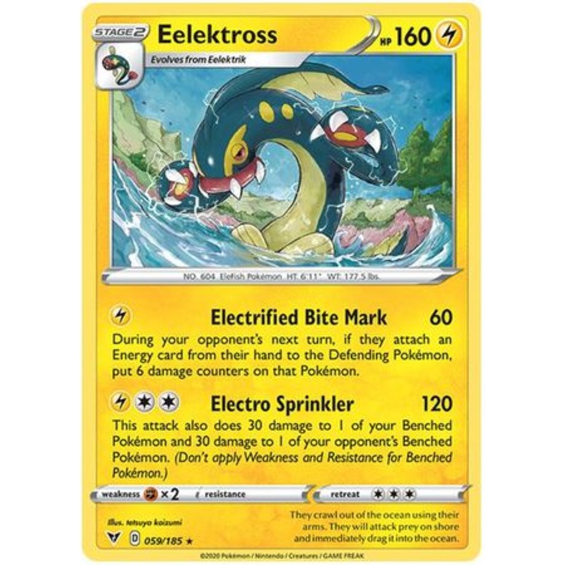 Pokemon Card Vivid Voltage 059/185 59/185 Eelektross Rare