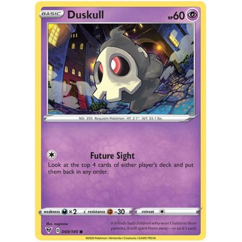 Pokemon Card Vivid Voltage 069/185 69/185 Duskull Common