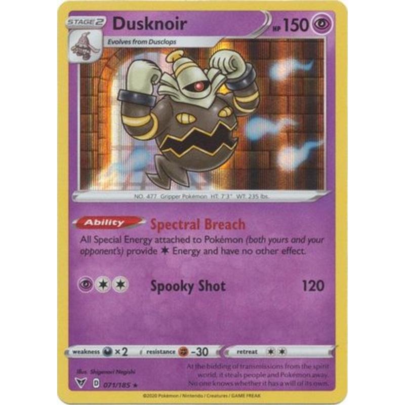 Pokemon Card Vivid Voltage 071/185 71/185 Dusknoir Holo Rare