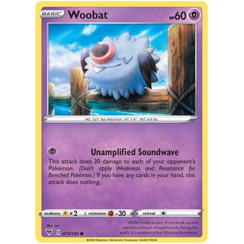 Pokemon Card Vivid Voltage 073/185 73/185 Woobat Common