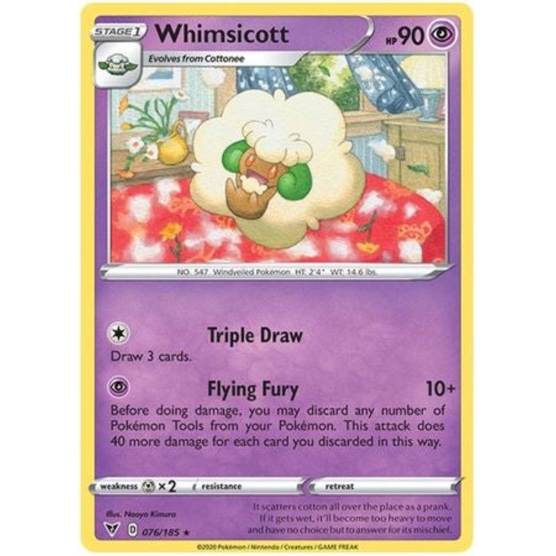 Pokemon Card Vivid Voltage 076/185 76/185 Whimsicott Rare