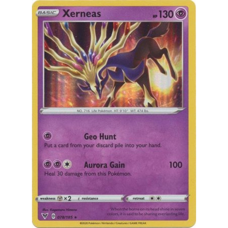 Pokemon Card Vivid Voltage 078/185 78/185 Xerneas Holo Rare