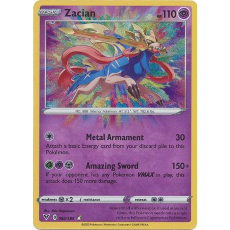 Pokemon Card Vivid Voltage 082/185 82/185 Zacian Amazing Rare