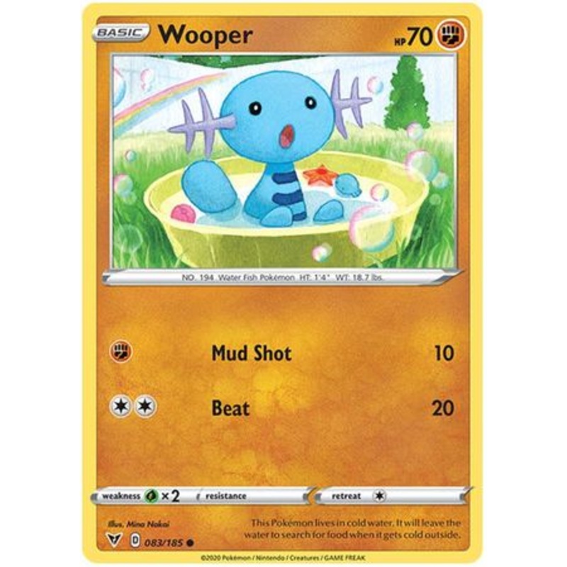 Pokemon Card Vivid Voltage 083/185 83/185 Wooper Common