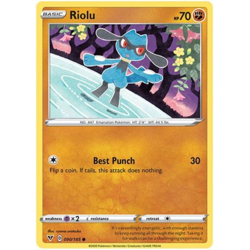 Pokemon Card Vivid Voltage 090/185 90/185 Riolu Common