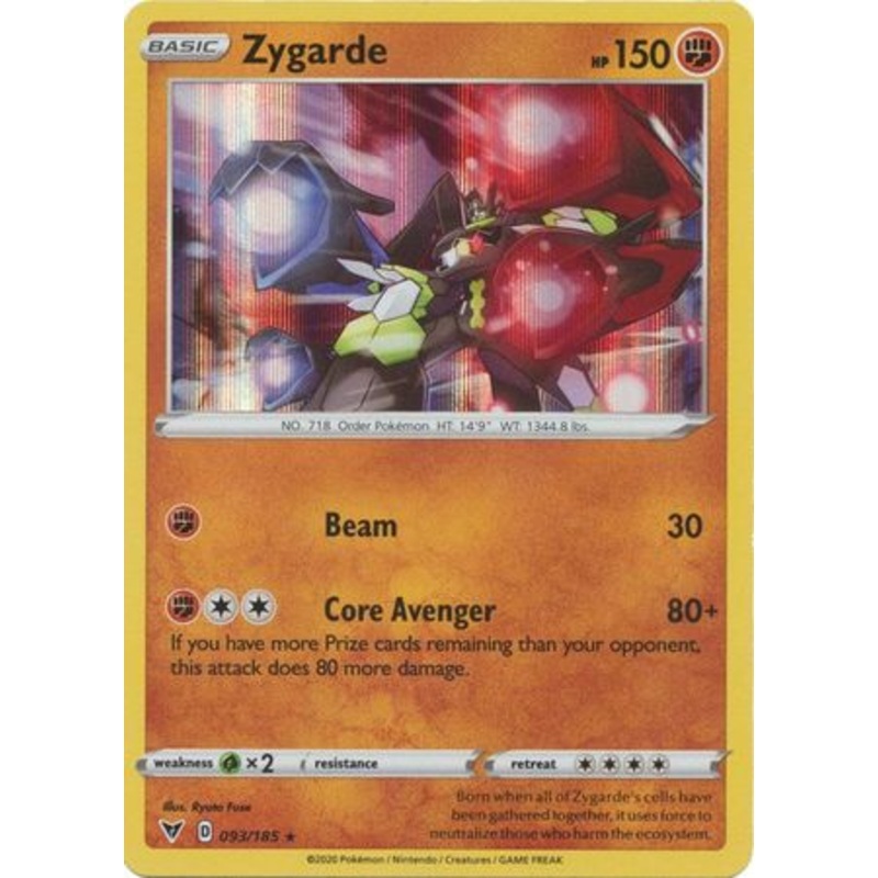 Pokemon Card Vivid Voltage 093/185 93/185 Zygarde Holo Rare