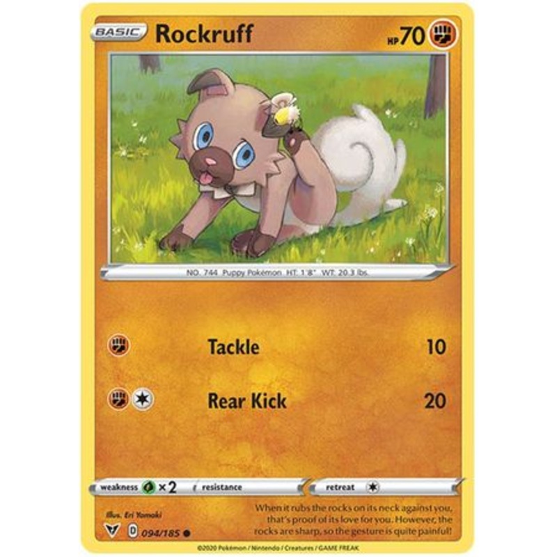 Pokemon Card Vivid Voltage 094/185 94/185 Rockruff Common