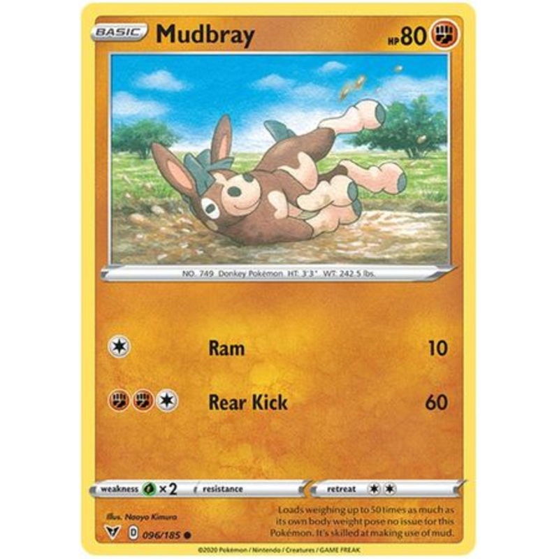 Pokemon Card Vivid Voltage 096/185 96/185 Mudbray Common