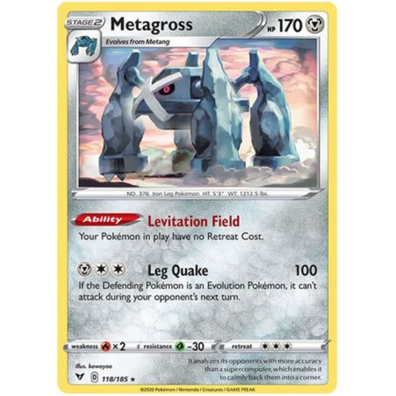 Pokemon Card Vivid Voltage 118/185 Metagross Rare
