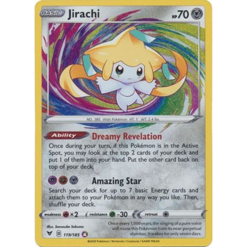 Pokemon Card Vivid Voltage 119/185 Jirachi Amazing Rare