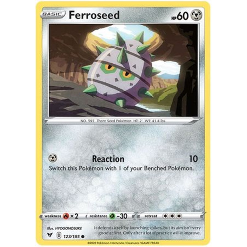 Pokemon Card Vivid Voltage 123/185 Ferroseed Common