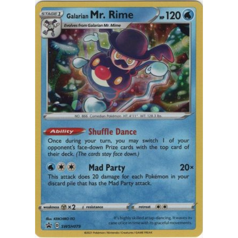 Pokemon Card SWSH Black Star Promos SWSH079 Galarian Mr. Rime *Mint*