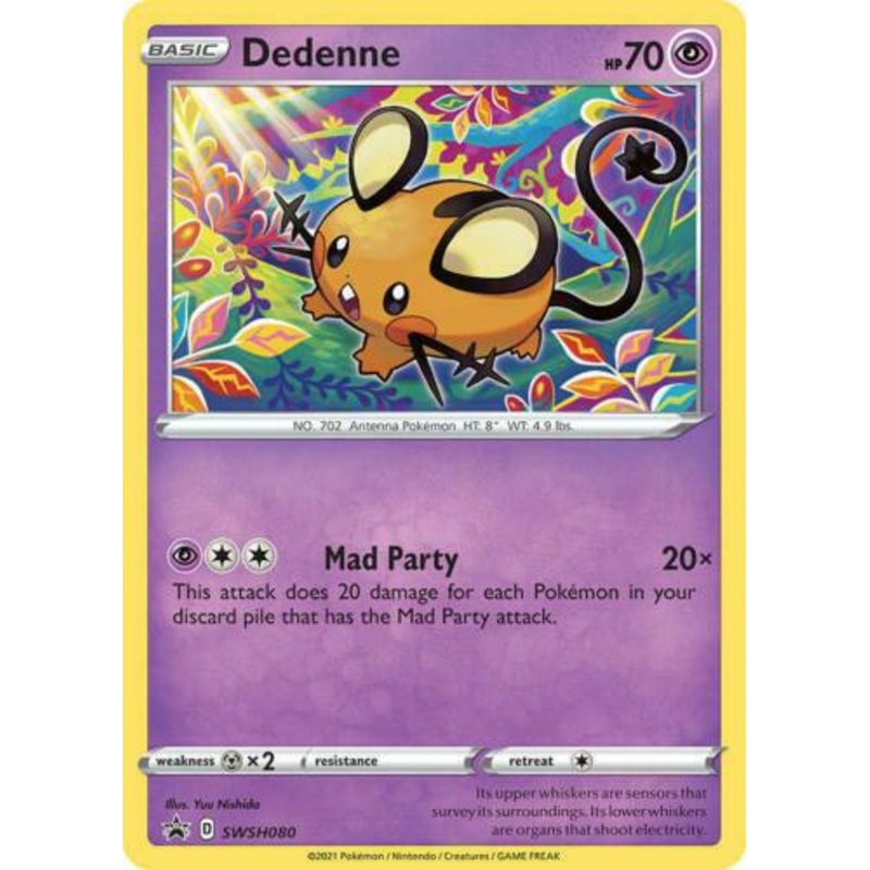 Pokemon Card SWSH Black Star Promos SWSH080 Dedenne *Mint*